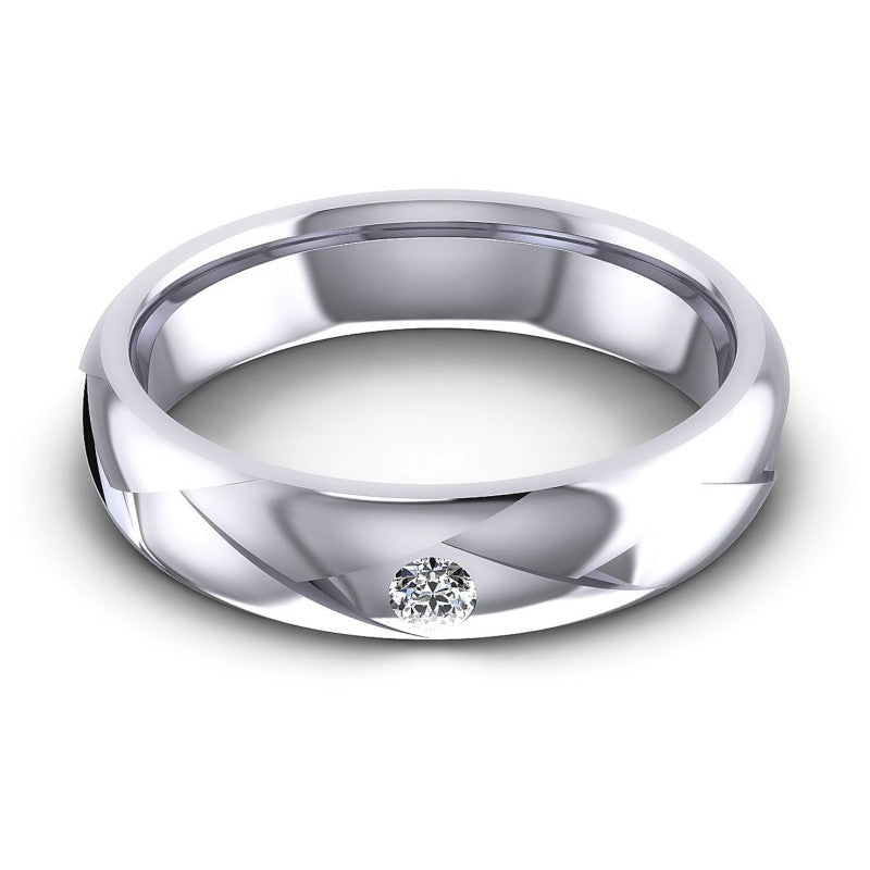 Round Cut Diamonds Mens Ring in 14KT Yellow Gold
