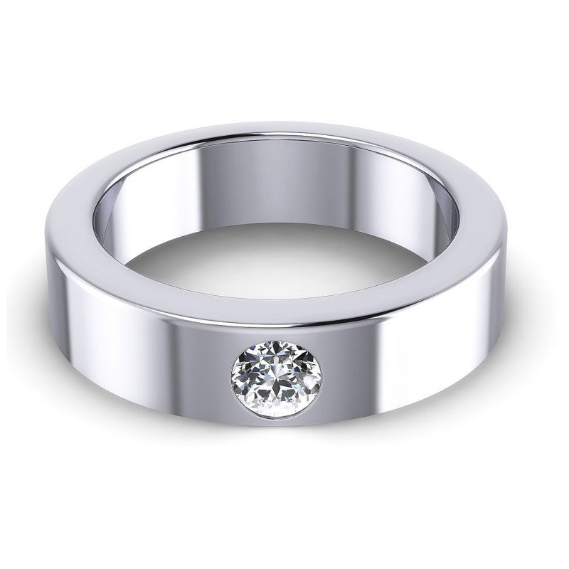 Round Cut Diamonds Mens Ring in 14KT Yellow Gold