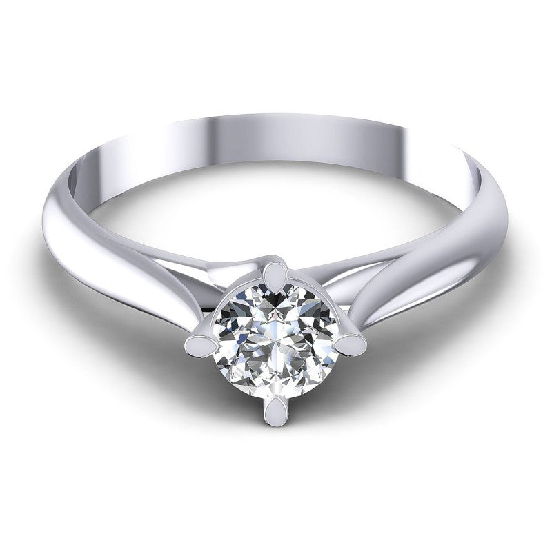 Round Diamonds 0.35CT Solitaire Ring in 14KT Yellow Gold
