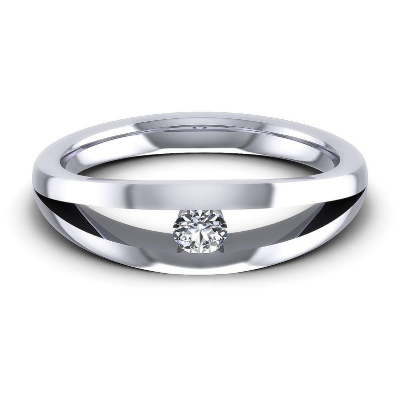 Round Cut Diamonds Mens Ring in 14KT Yellow Gold
