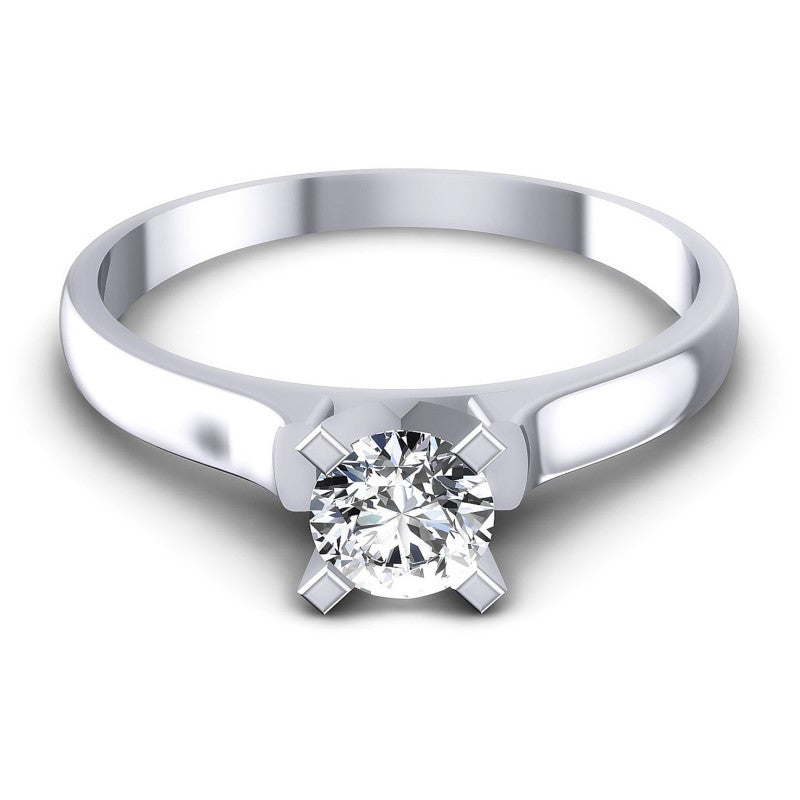 Round Diamonds 0.35CT Solitaire Ring in 14KT Yellow Gold