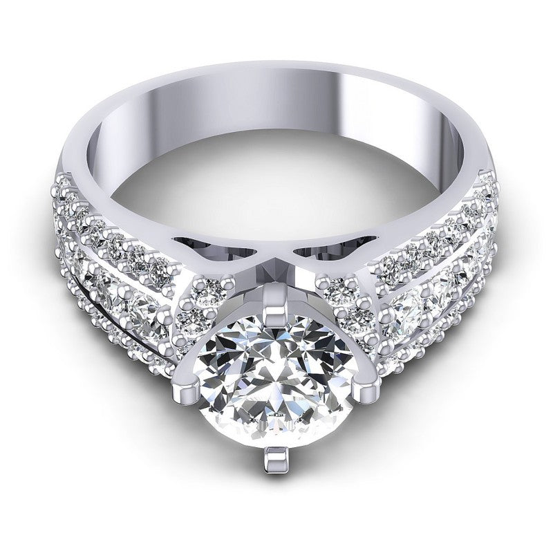 Round Diamonds 1.20CT Engagement Ring in 14KT Yellow Gold