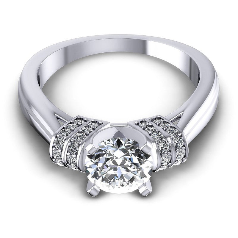 Round Diamonds 0.65CT Engagement Ring in 14KT Yellow Gold