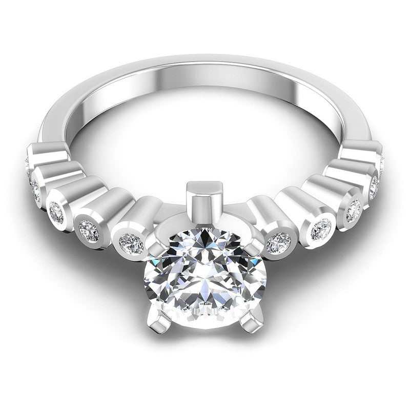 Round Diamonds 0.50CT Engagement Ring in 14KT Yellow Gold