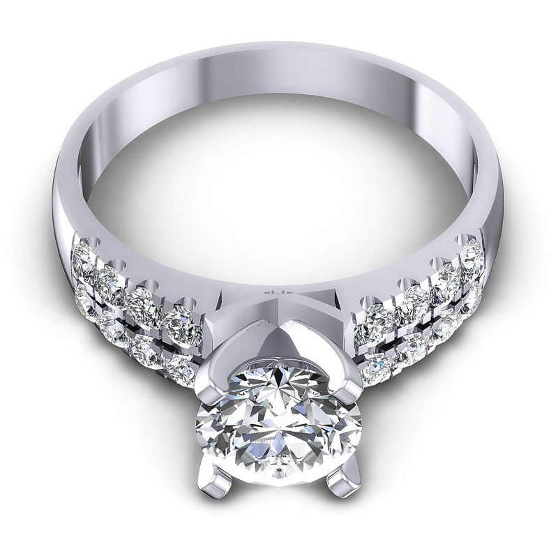 Round Diamonds 0.75CT Engagement Ring in 14KT Yellow Gold