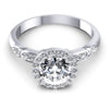 Round Diamonds 0.85CT Halo Ring in 14KT Yellow Gold