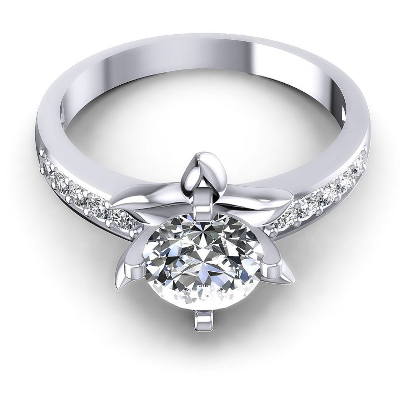 Round Diamonds 0.60CT Engagement Ring in 14KT Yellow Gold
