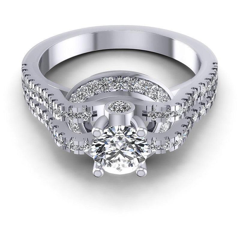 Round Diamonds 1.00CT Engagement Ring in 14KT Yellow Gold