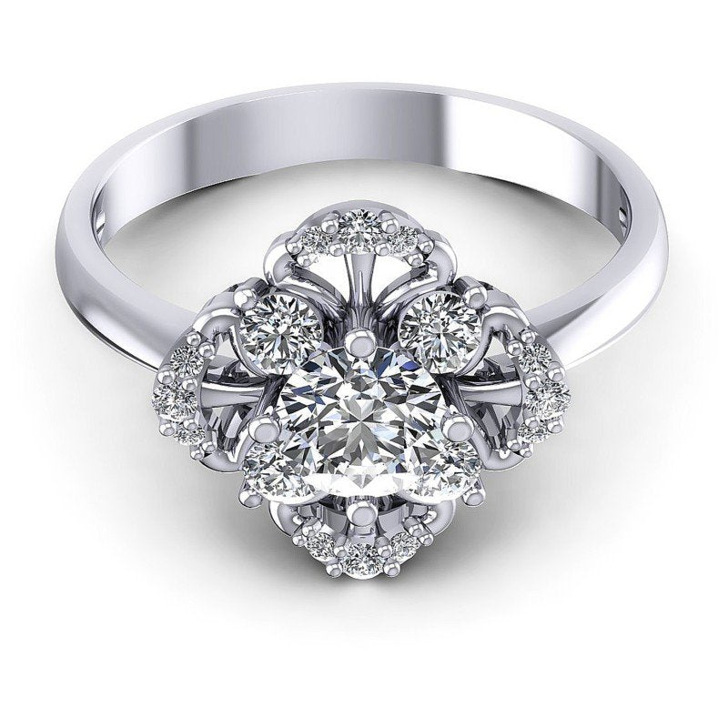 Round Diamonds 0.70CT Fashion Ring in 14KT Yellow Gold