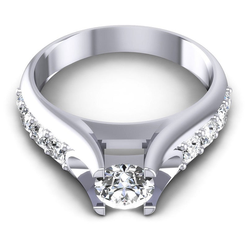 Round Diamonds 0.90CT Engagement Ring in 14KT Yellow Gold
