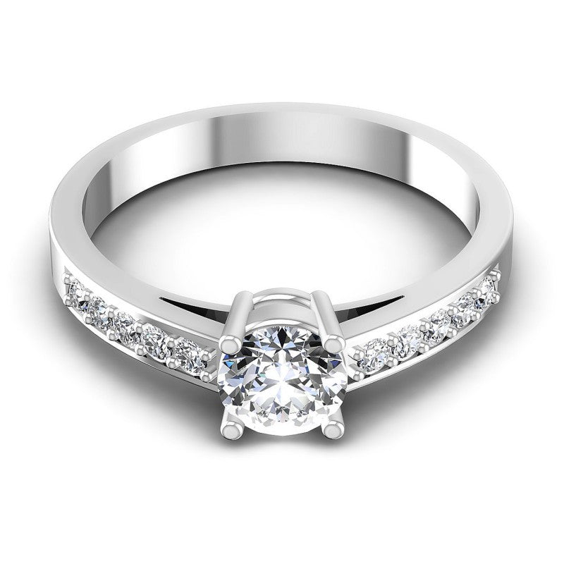 Round Diamonds 0.50CT Engagement Ring in 14KT Yellow Gold