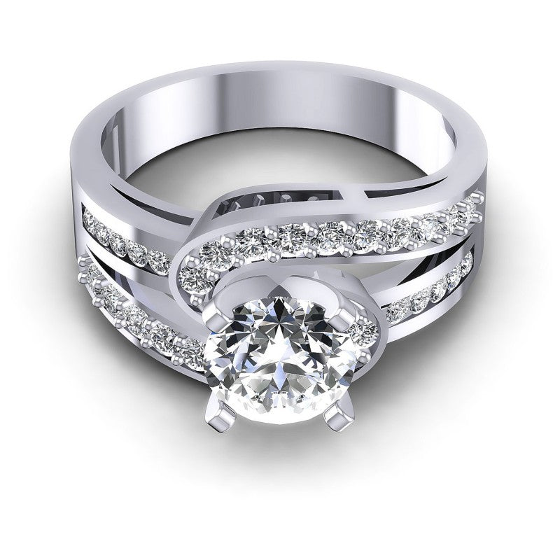 Round Diamonds 0.85CT Engagement Ring in 14KT Yellow Gold