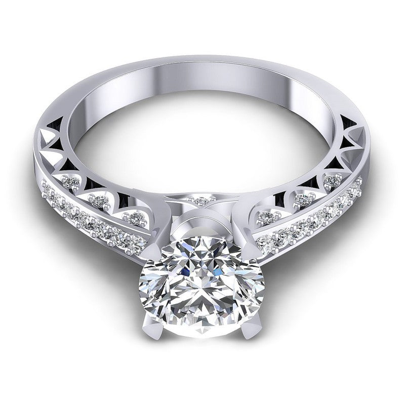 Round Diamonds 0.60CT Engagement Ring in 14KT Yellow Gold