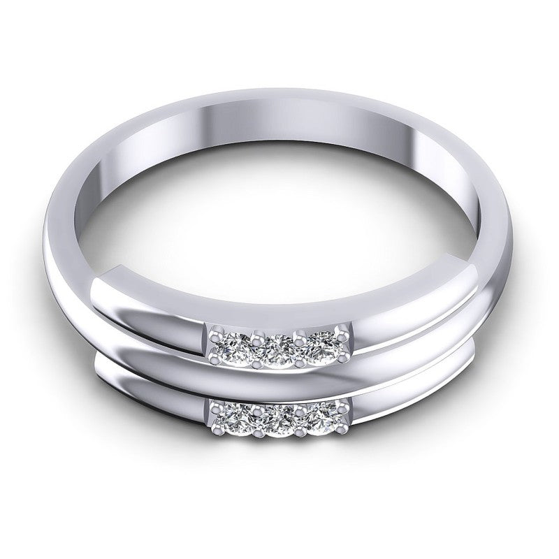 Round Diamonds 0.15CT Diamonds Wedding Band in 14KT Yellow Gold