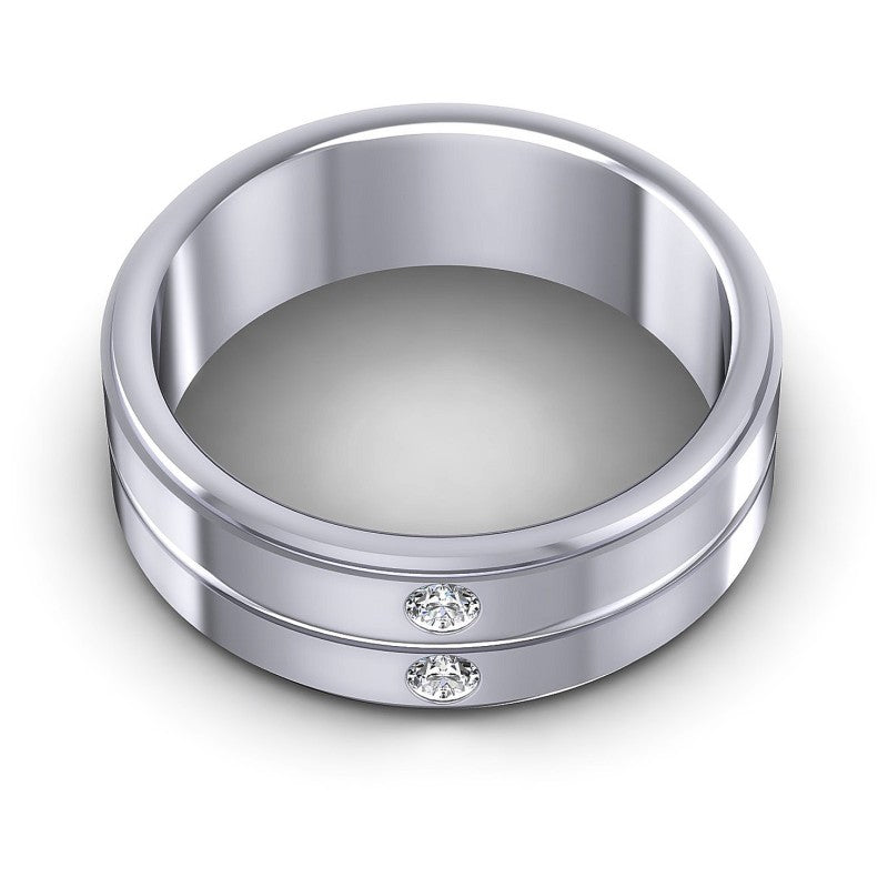 Round Diamonds 0.10CT Diamonds Wedding Band in 14KT Yellow Gold