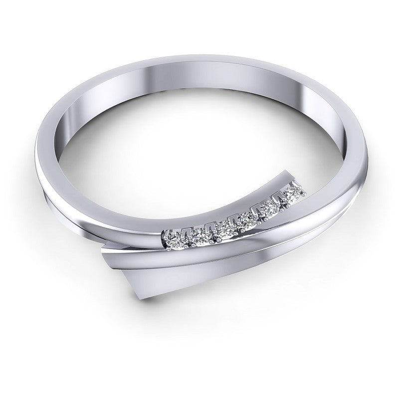 Round Diamonds 0.10CT Diamonds Wedding Band in 14KT Yellow Gold