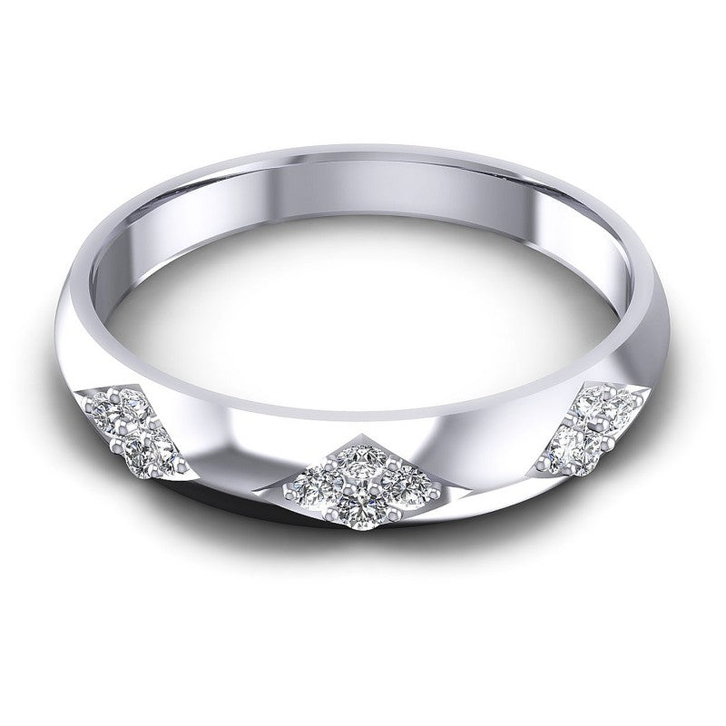 Round Diamonds 0.25CT Diamonds Wedding Band in 14KT Yellow Gold