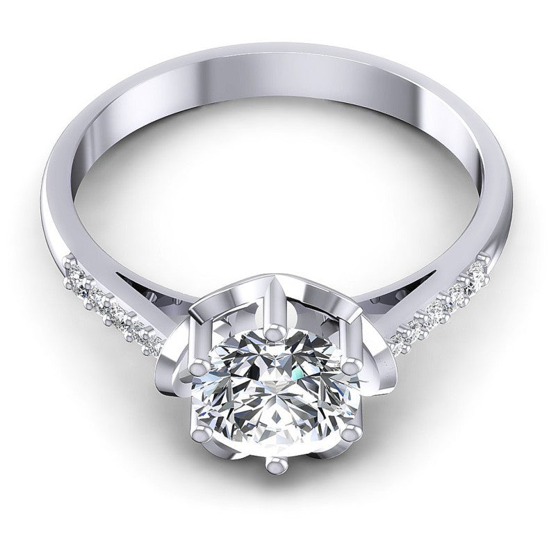 Round Diamonds 0.50CT Engagement Ring in 14KT Yellow Gold