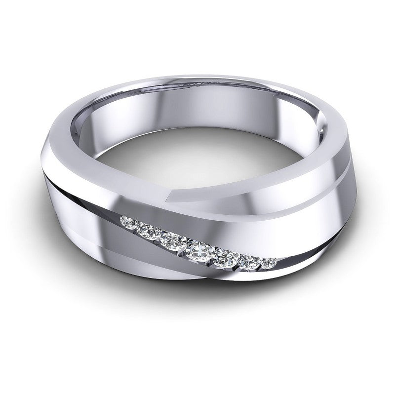 Round Diamonds 0.20CT Diamonds Wedding Band in 14KT Yellow Gold