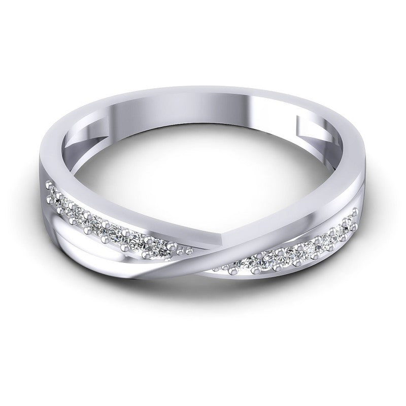 Round Diamonds 0.15CT Diamonds Wedding Band in 14KT Yellow Gold