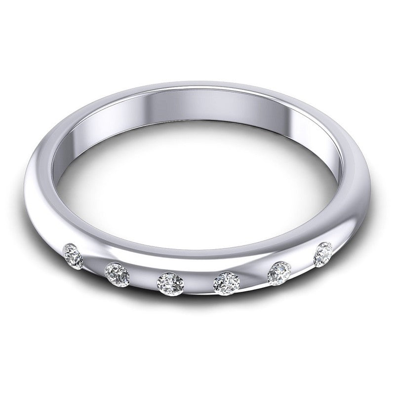 Round Diamonds 0.10CT Diamonds Wedding Band in 14KT Yellow Gold