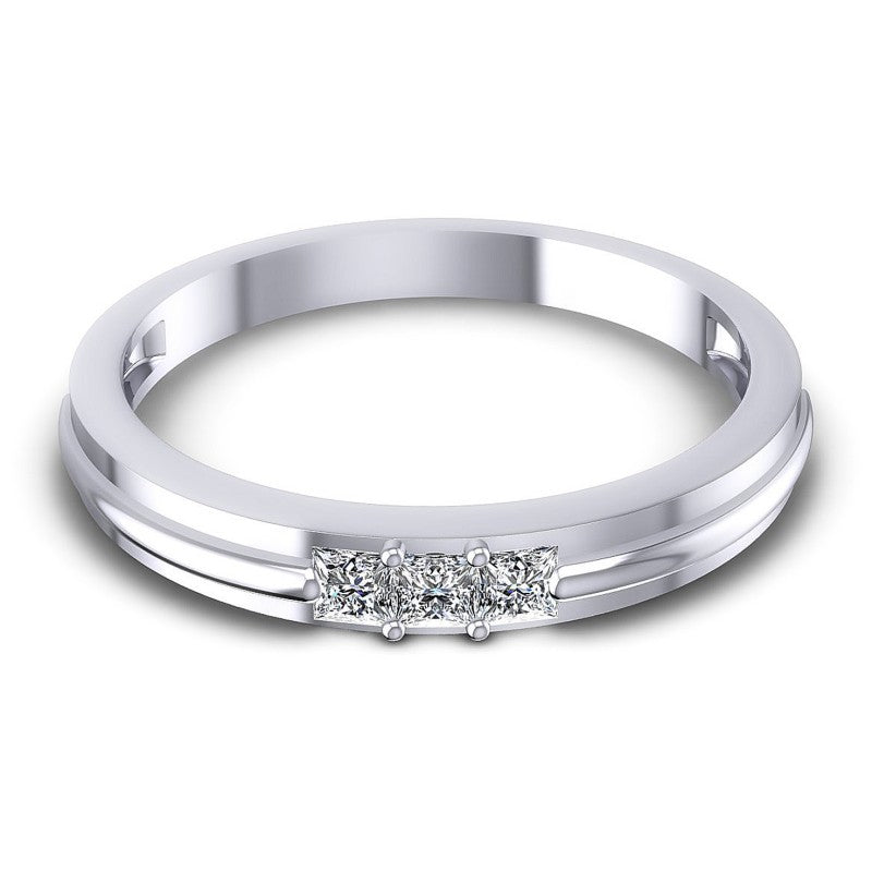 Princess Diamonds 0.15CT Diamonds Wedding Band in 14KT Yellow Gold