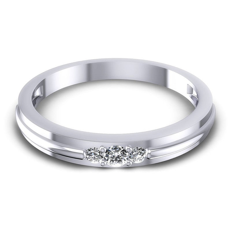 Round Diamonds 0.10CT Diamonds Wedding Band in 14KT Yellow Gold