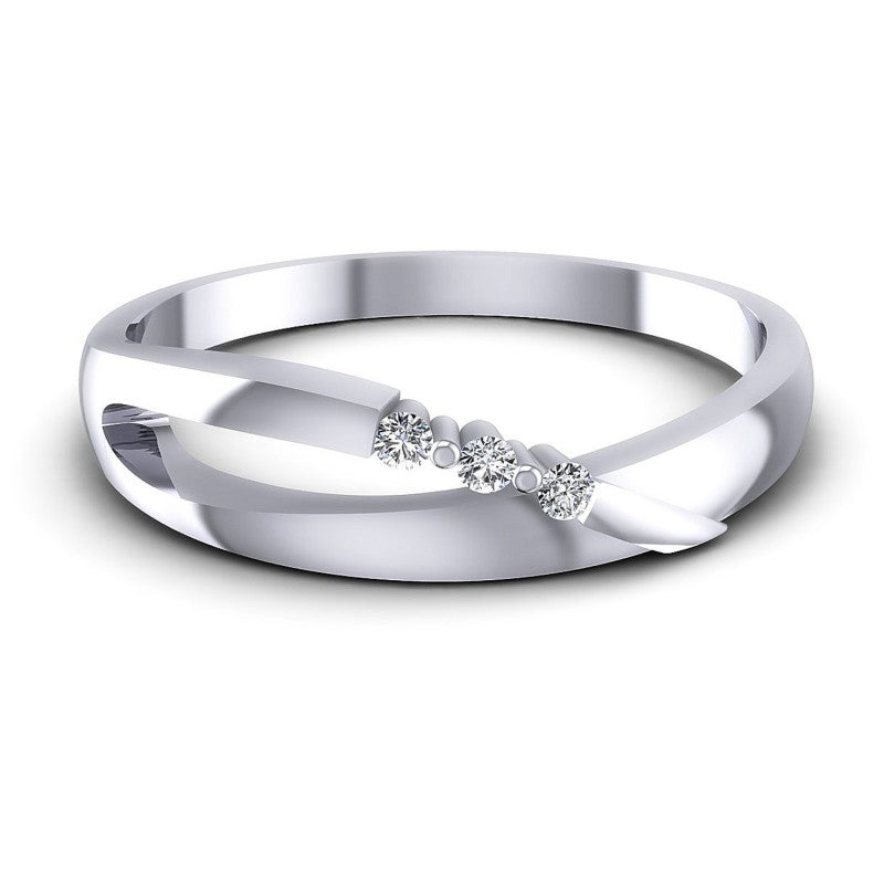 Round Diamonds 0.05CT Diamonds Wedding Band in 14KT Yellow Gold