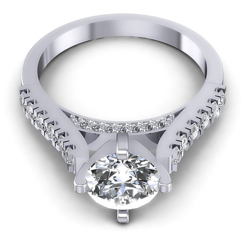 Round Diamonds 0.75CT Engagement Ring in 14KT Yellow Gold