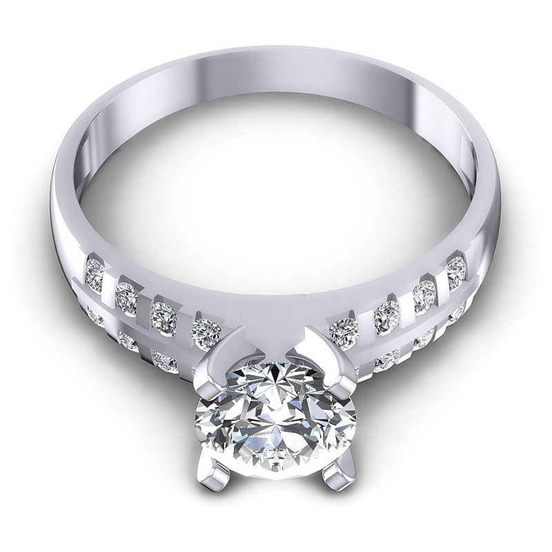 Round Diamonds 0.60CT Engagement Ring in 14KT Yellow Gold