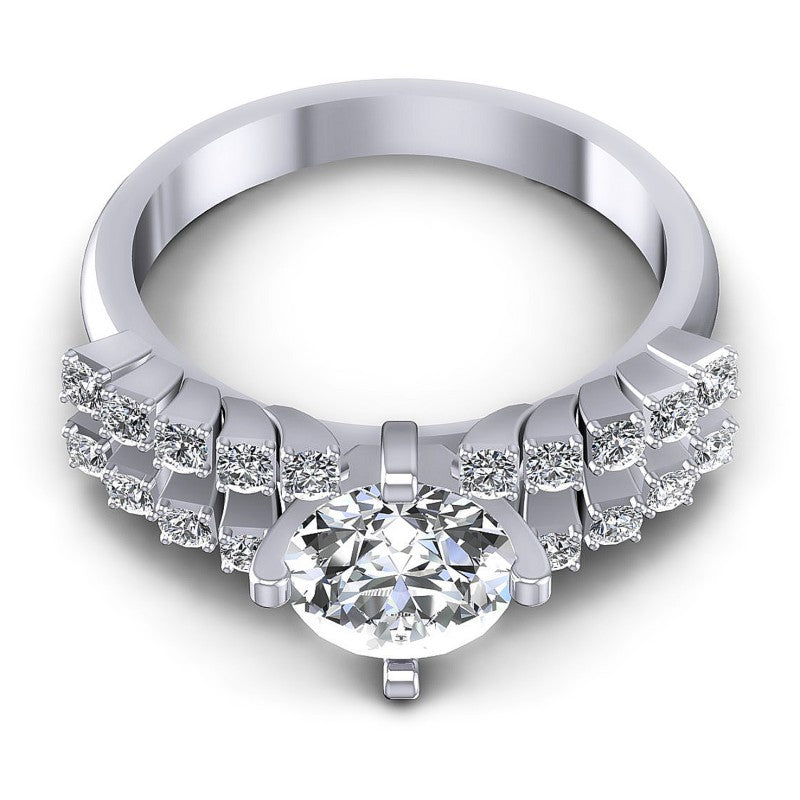 Round Diamonds 0.70CT Engagement Ring in 14KT Yellow Gold