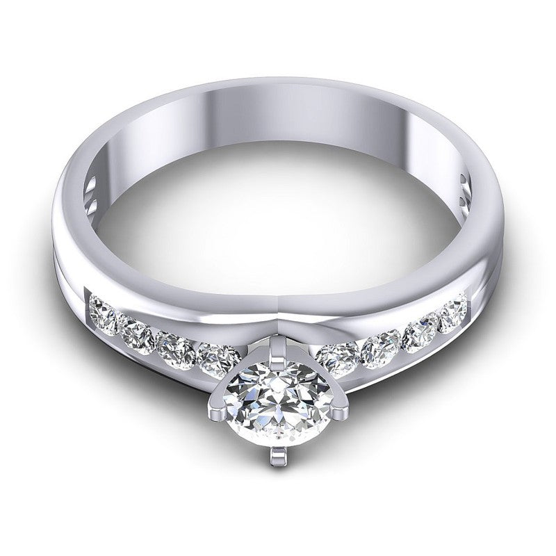 Round Diamonds 0.60CT Engagement Ring in 14KT Yellow Gold