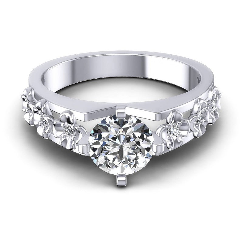 Round Diamonds 0.45CT Engagement Ring in 14KT Yellow Gold