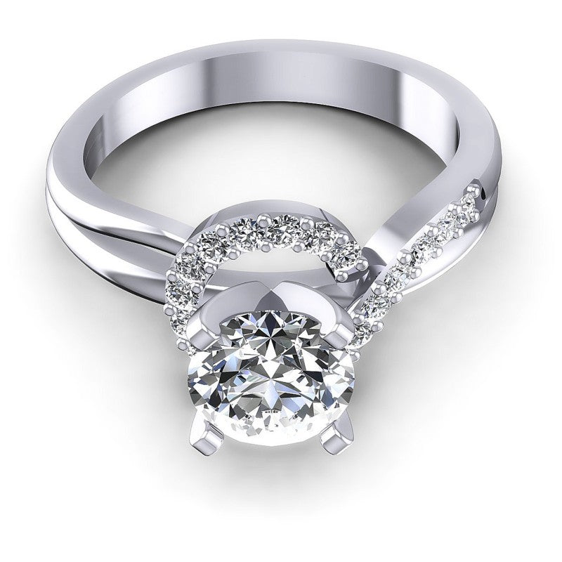 Round Diamonds 0.60CT Engagement Ring in 14KT Yellow Gold