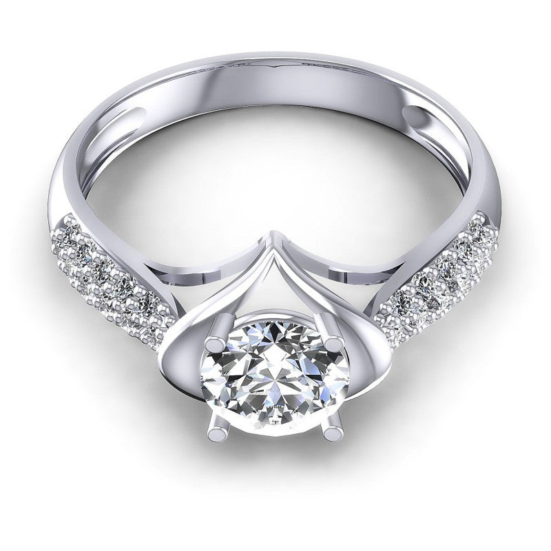 Round Diamonds 0.65CT Engagement Ring in 14KT Yellow Gold