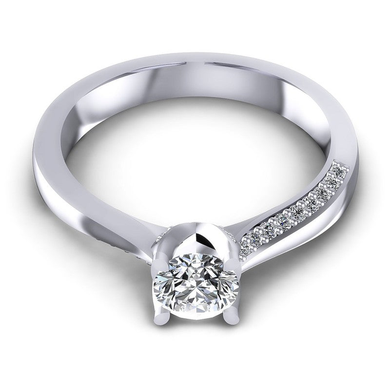 Round Diamonds 0.55CT Engagement Ring in 14KT Yellow Gold
