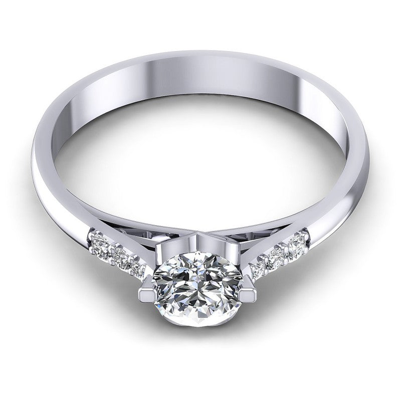 Round Diamonds 0.50CT Engagement Ring in 14KT Yellow Gold