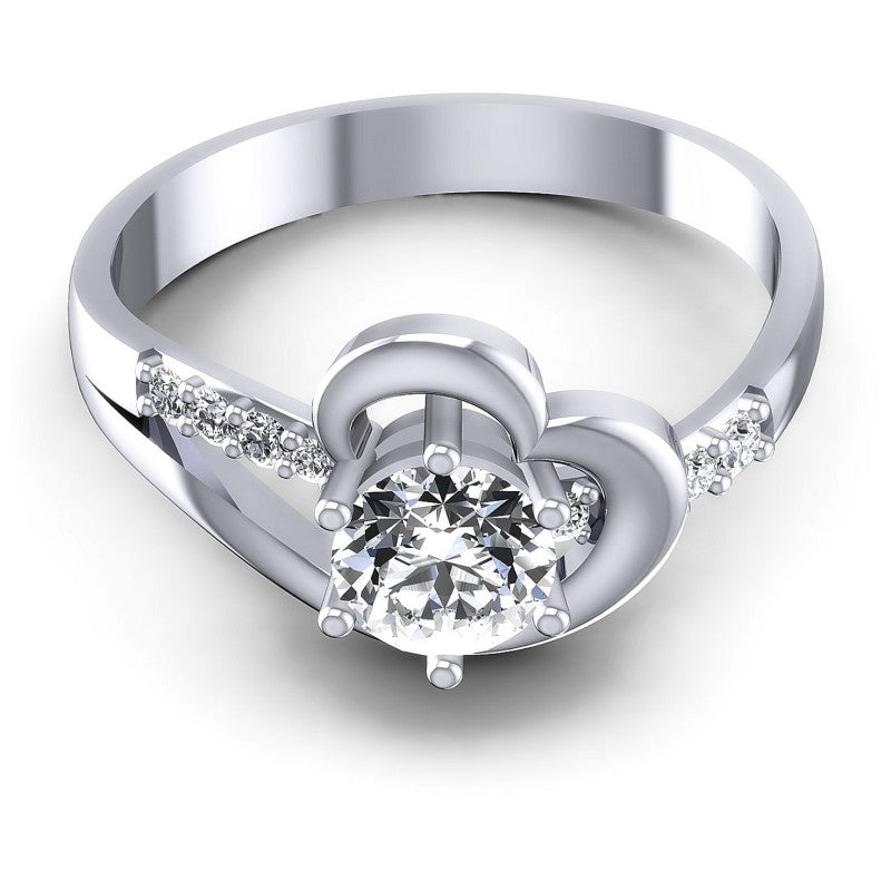 Round Diamonds 0.55CT Engagement Ring in 14KT Yellow Gold