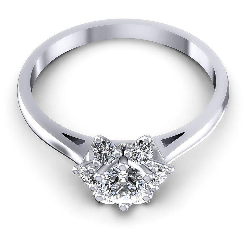 Round Diamonds 0.60CT Fashion Ring in 14KT Yellow Gold