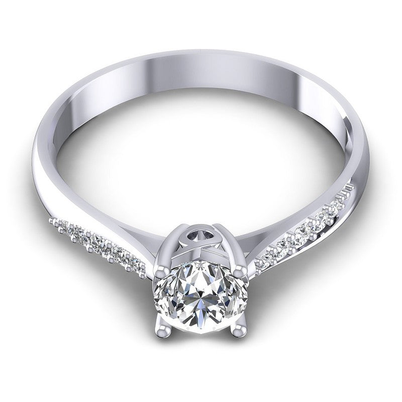 Round Diamonds 0.50CT Engagement Ring in 14KT Yellow Gold