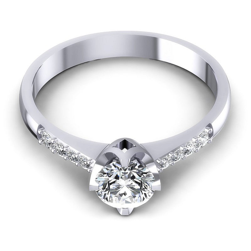 Round Diamonds 0.50CT Engagement Ring in 14KT Yellow Gold