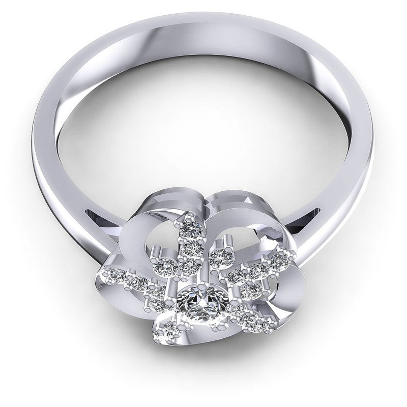 Round Diamonds 0.25CT Fashion Ring in 14KT Yellow Gold