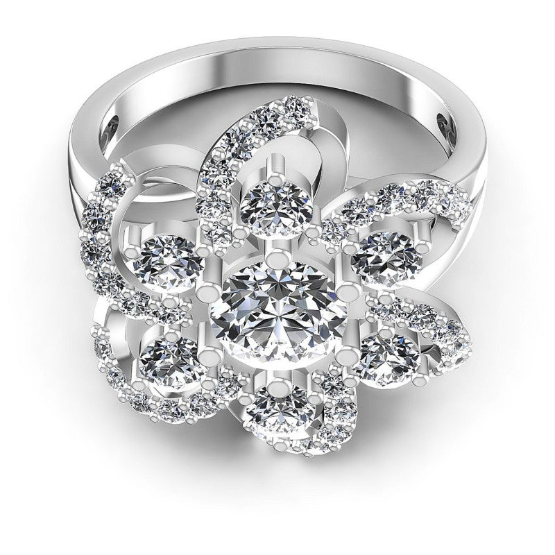 Round Diamonds 1.85CT Fashion Ring in 14KT Yellow Gold