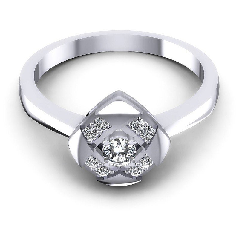 Round Diamonds 0.25CT Fashion Ring in 14KT Yellow Gold