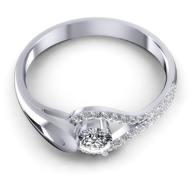 Round Diamonds 0.45CT Fashion Ring in 14KT Yellow Gold