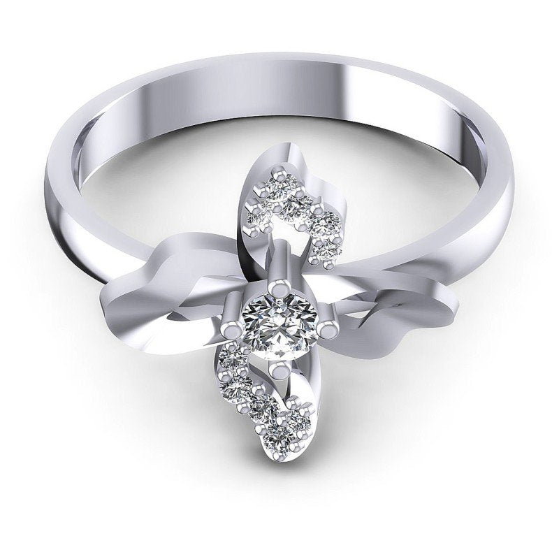 Round Diamonds 0.30CT Fashion Ring in 14KT Yellow Gold
