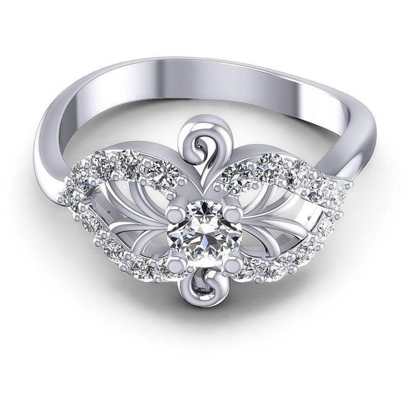 Round Diamonds 0.60CT Fashion Ring in 14KT Yellow Gold