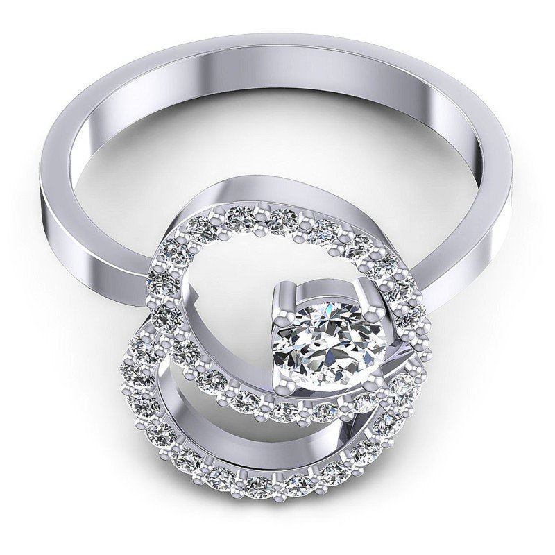 Round Diamonds 0.60CT Fashion Ring in 14KT Yellow Gold