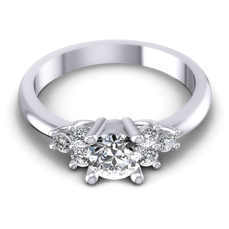 Round Diamonds 0.55CT Engagement Ring in 14KT Yellow Gold
