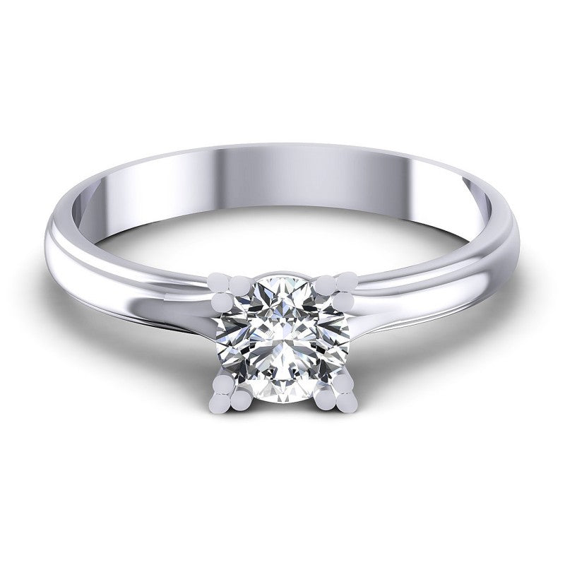 Round Diamonds 0.35CT Solitaire Ring in 14KT Yellow Gold